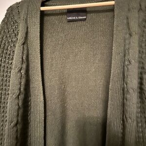 Harlowe & Graham Olive Cardigan Sweater